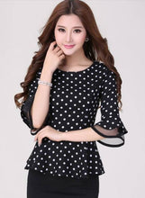 Load image into Gallery viewer, Casual printed bell sleeve women tops