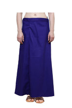 Load image into Gallery viewer, Alluring Blue Cotton Solid Saree Inskirt Petticoat For Women