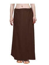 Load image into Gallery viewer, Alluring Coffee Cotton Solid Saree Inskirt Petticoat For Women