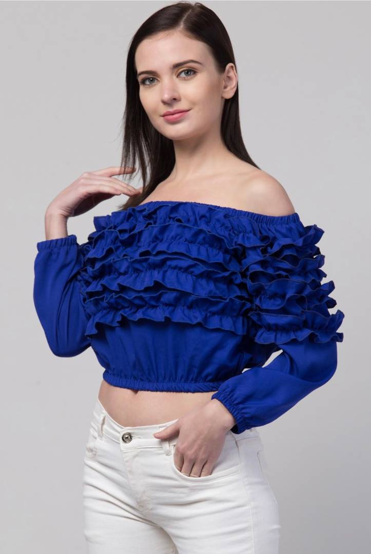 Women RoyalBlue Casual Top