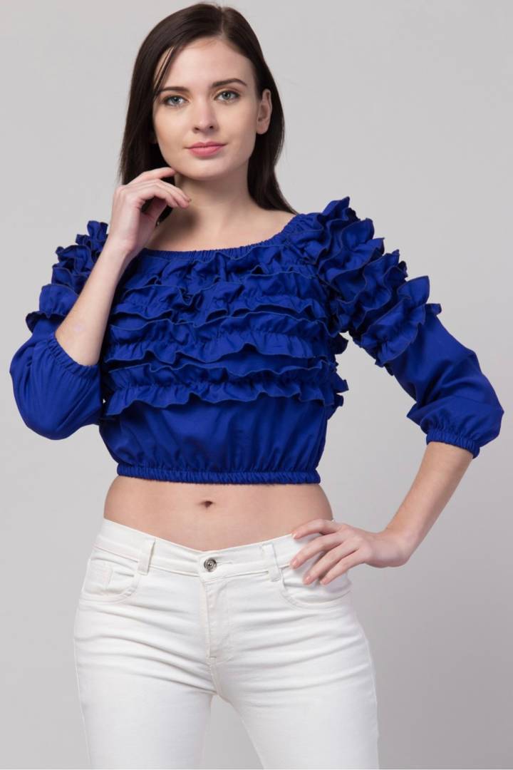 Women RoyalBlue Casual Top