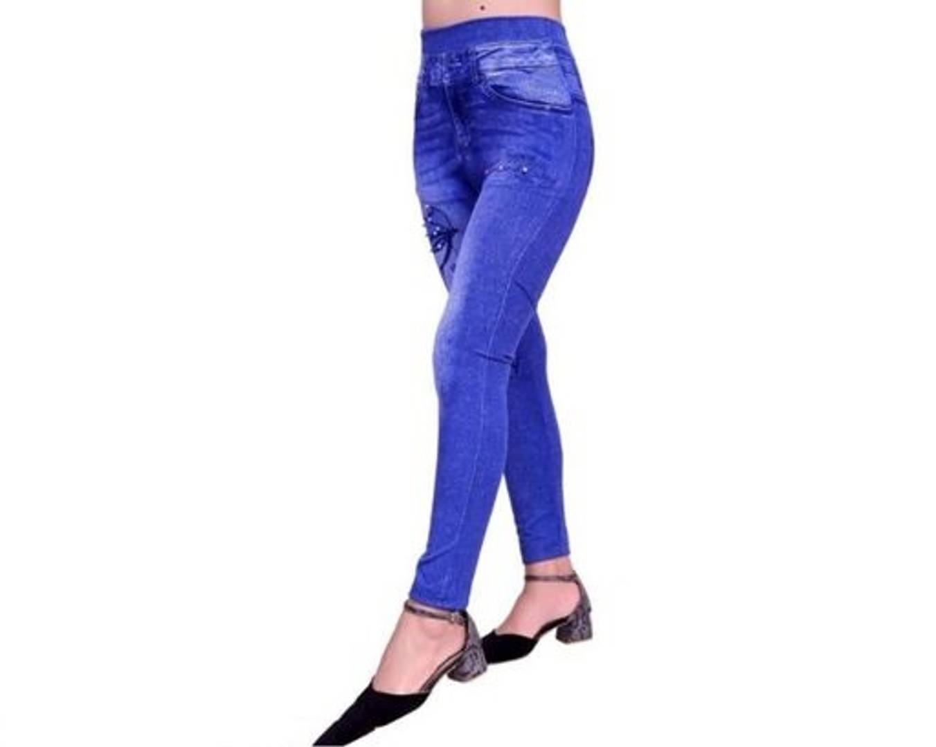 Stylish Cotton Blend Self Design Jeggings For Women
