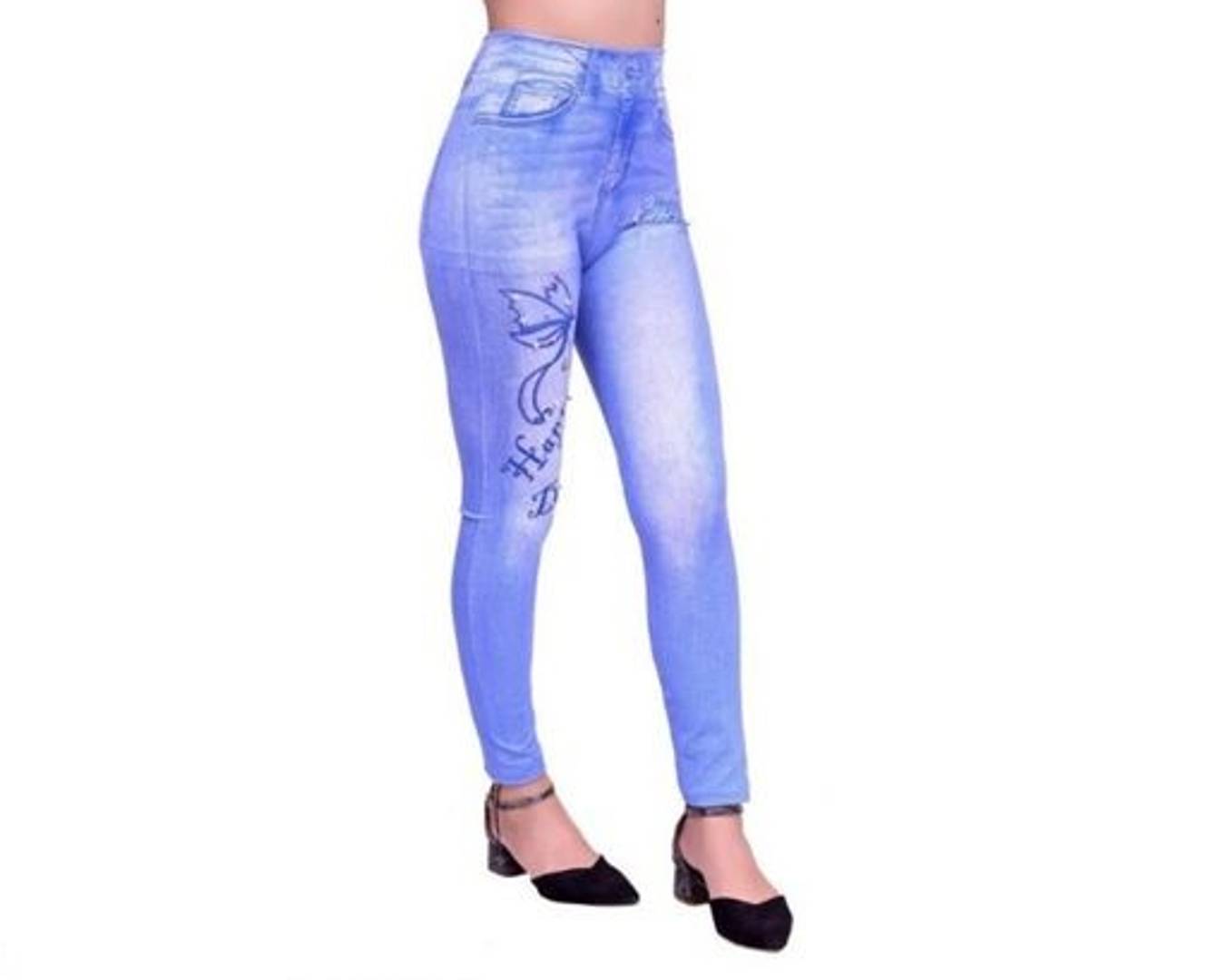 Stylish Cotton Blend Self Design Jeggings For Women