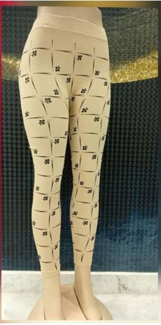 Womens Slim Fit Jeggings Zig Zag (Blend) Free size Cotton Blend Pattern: Printed