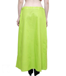 Stylish Cotton Blend Green Solid Petticoats For Women