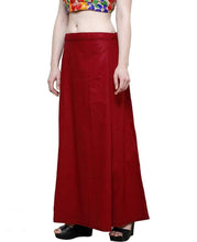 Load image into Gallery viewer, Stylish Cotton Blend Maroon Solid Petticoats For Women