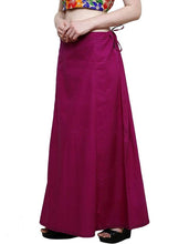 Load image into Gallery viewer, Stylish Cotton Blend Magenta Solid Petticoats For Women