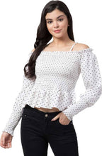Load image into Gallery viewer, Casual Shoulder Straps Polka Print Women  Top