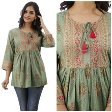 Load image into Gallery viewer, Women Rayon Short Tunic Kurta