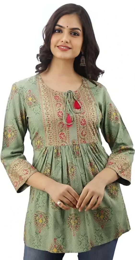 Women Rayon Short Tunic Kurta