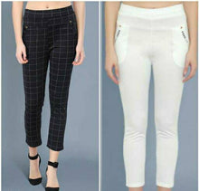 Load image into Gallery viewer, Attractive Cotton Blend Jeggings For Women Pack Of 2