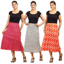 Load image into Gallery viewer, WOMENS Cotton Blend SKIRT Pack of 3