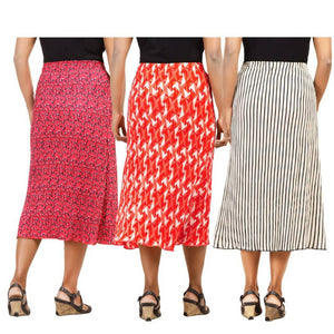 WOMENS Cotton Blend SKIRT Pack of 3