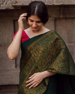Beautiful Lichi Silk Jacquard Work Saree for Women