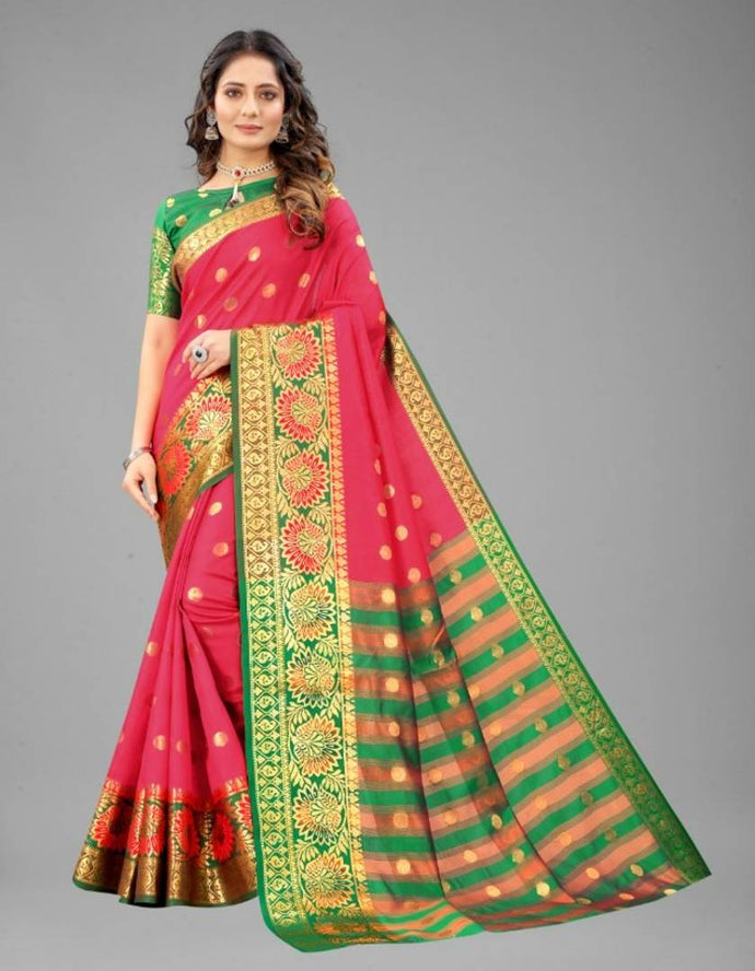 Ravishing Silk Saree With Beautiful Weaving Border For Women