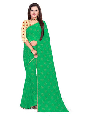 Womens Chiffon Saree With Blouse Piece