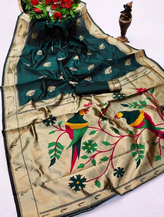 Stylish Lichi Silk Jacquard Work Saree for Women