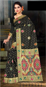 Elegant Kota Silk Saree With Blouse Piece