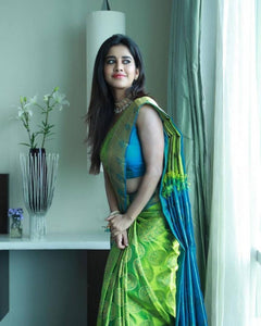 Fancy Lichi Silk Jacquard Work Saree for Women