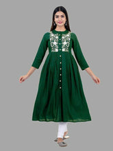 Load image into Gallery viewer, Rayon Embroidery Anarkali Kurti