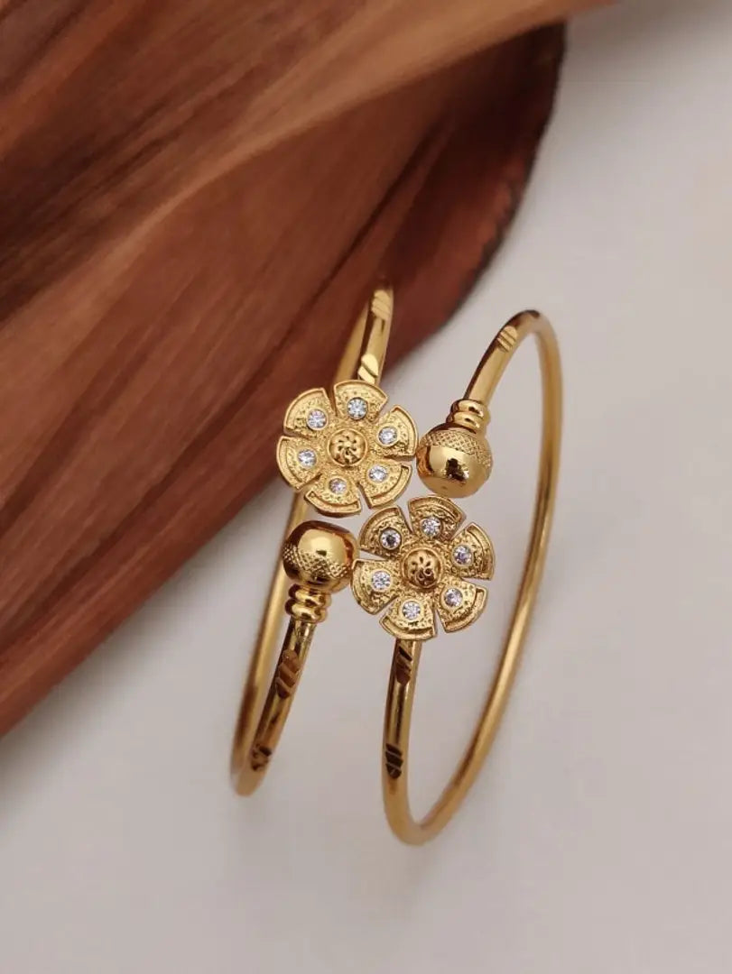 Micro Gold Plated Free Size Bangles