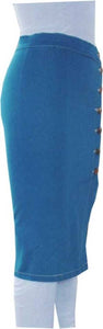 Western  Mid Blue Denim Skirts For Women