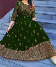Load image into Gallery viewer, Trendy Rayon With Foil Print Anarkali Kurti For Women
