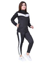 Load image into Gallery viewer, Tracksuit Black (White Striped)