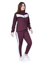 Load image into Gallery viewer, Tracksuit Wine (White Striped)