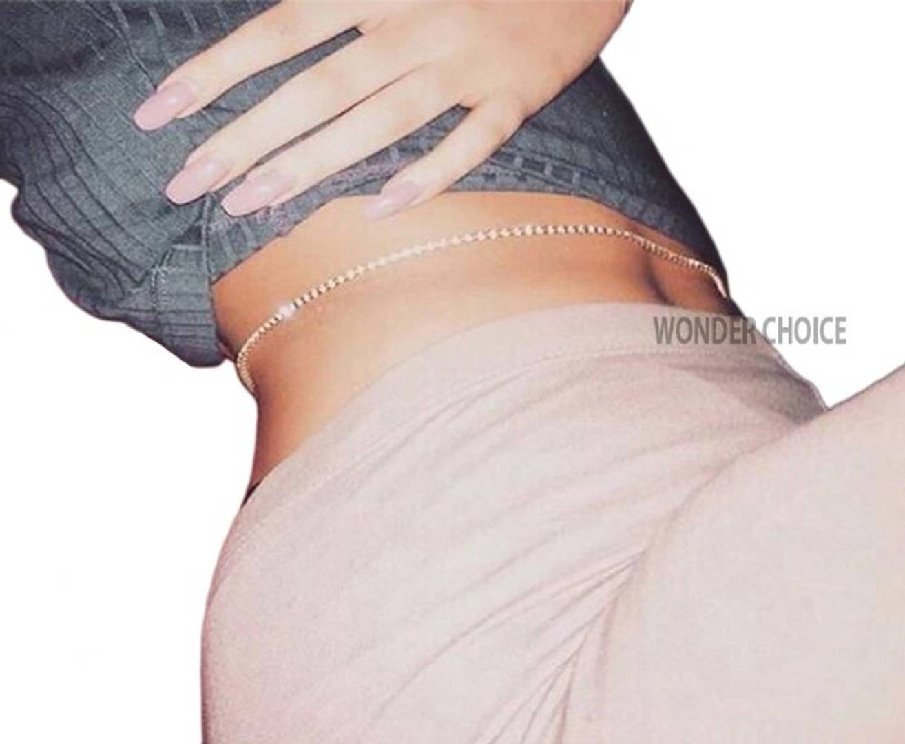 Stylish Kamarband Sparkling Crystal White Silver Plated, 39 Inch Body Waist Belly Chain for Women &amp; Girls