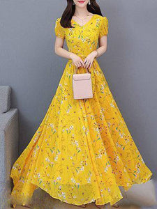 Women Stylish Printed Long Maxi Dress