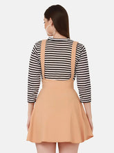 Load image into Gallery viewer, Stylish Cotton Blend Beige Pinafore Skirts For Women