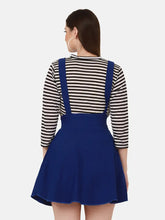 Load image into Gallery viewer, Stylish Cotton Blend Royal Blue Pinafore Skirts For Women