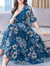 Load image into Gallery viewer, Women Printed Long Maxi Dress