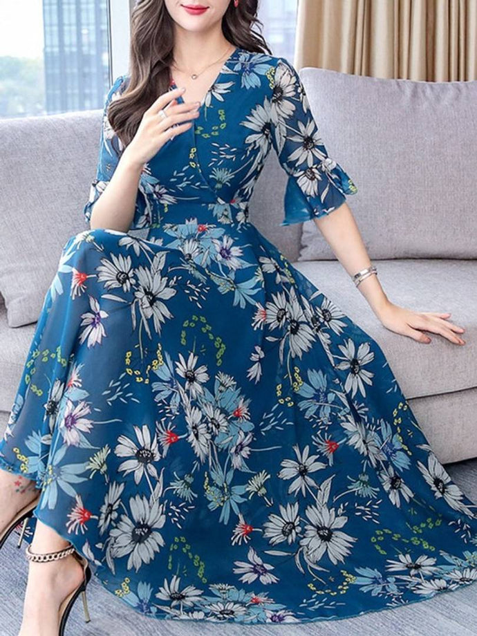 Women Printed Long Maxi Dress