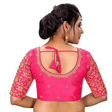 Load image into Gallery viewer, Pujia Mills women&#39;s embroidery handwork &amp; work flower design readymade blouse