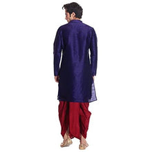 Load image into Gallery viewer, Mag Men&#39;s Navy Blue kurta Red Dhoti