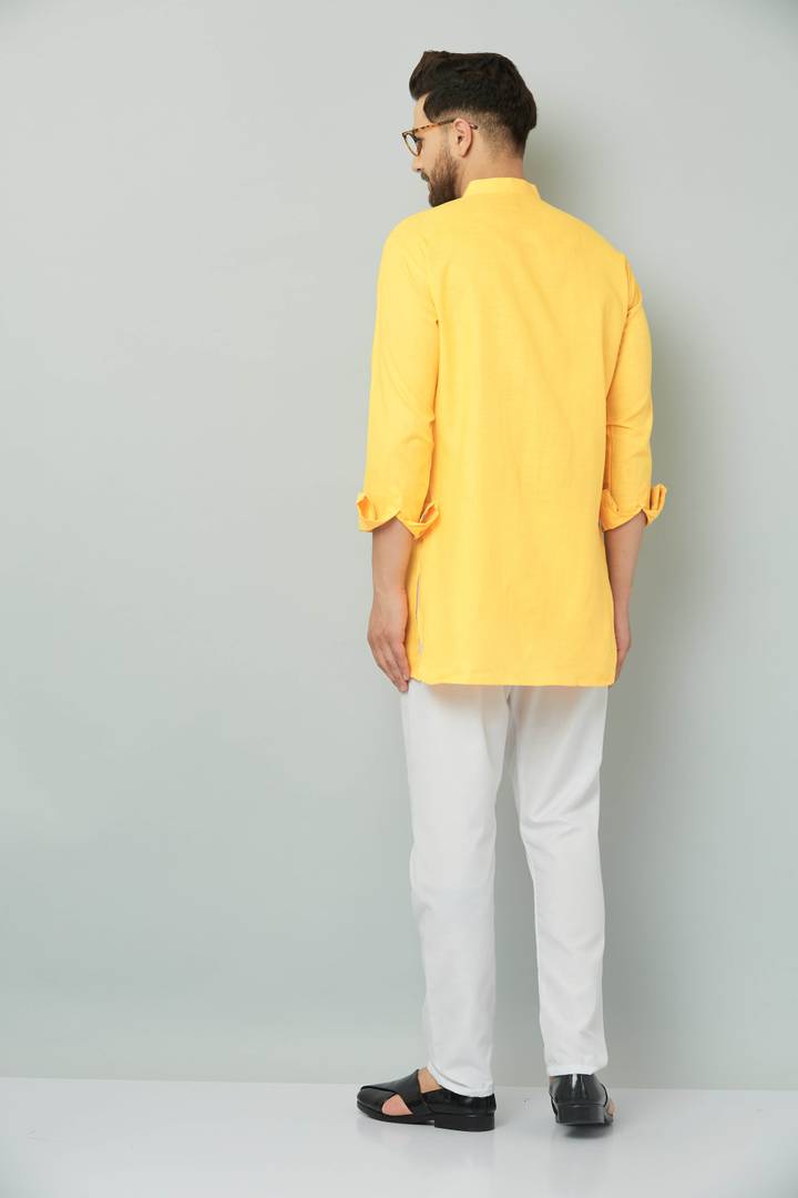 Stylish Fancy Cotton Short Kurta For Men