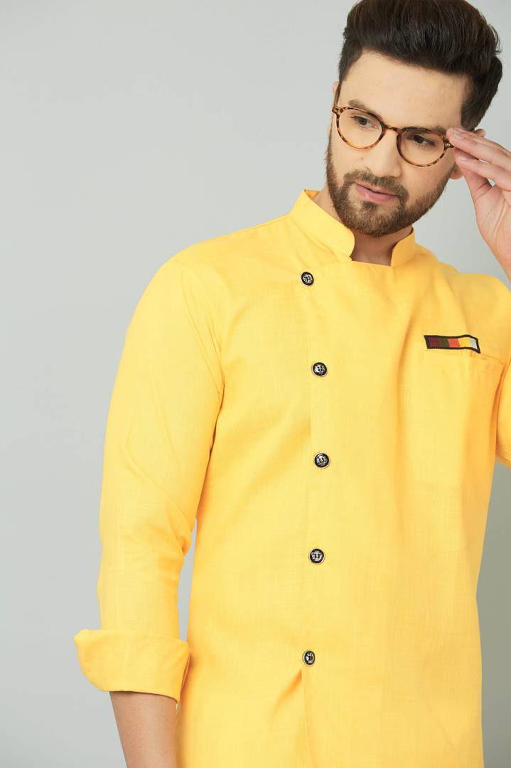 Stylish Fancy Cotton Short Kurta For Men