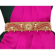 Load image into Gallery viewer, THANU&#39;S CRAFT stretchable belly chain Cloth Vaddanam kamarbandhani Saree waist belt for women Wedding Dress  Sarees