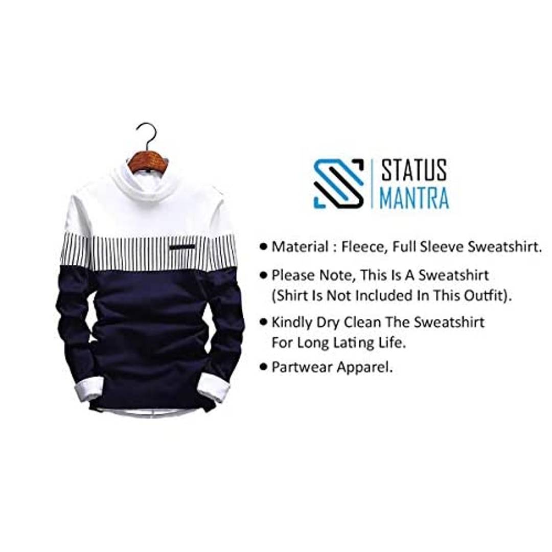 STATUS MANTRA Men's Cotton Crew Neck Sweatshirts