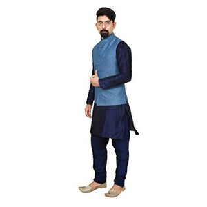 Mag Men's silk Kurta Churidhar With For Men For Men Waistcoat