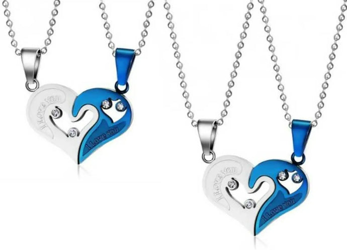 Stylish Alloy Couple Necklace Combo