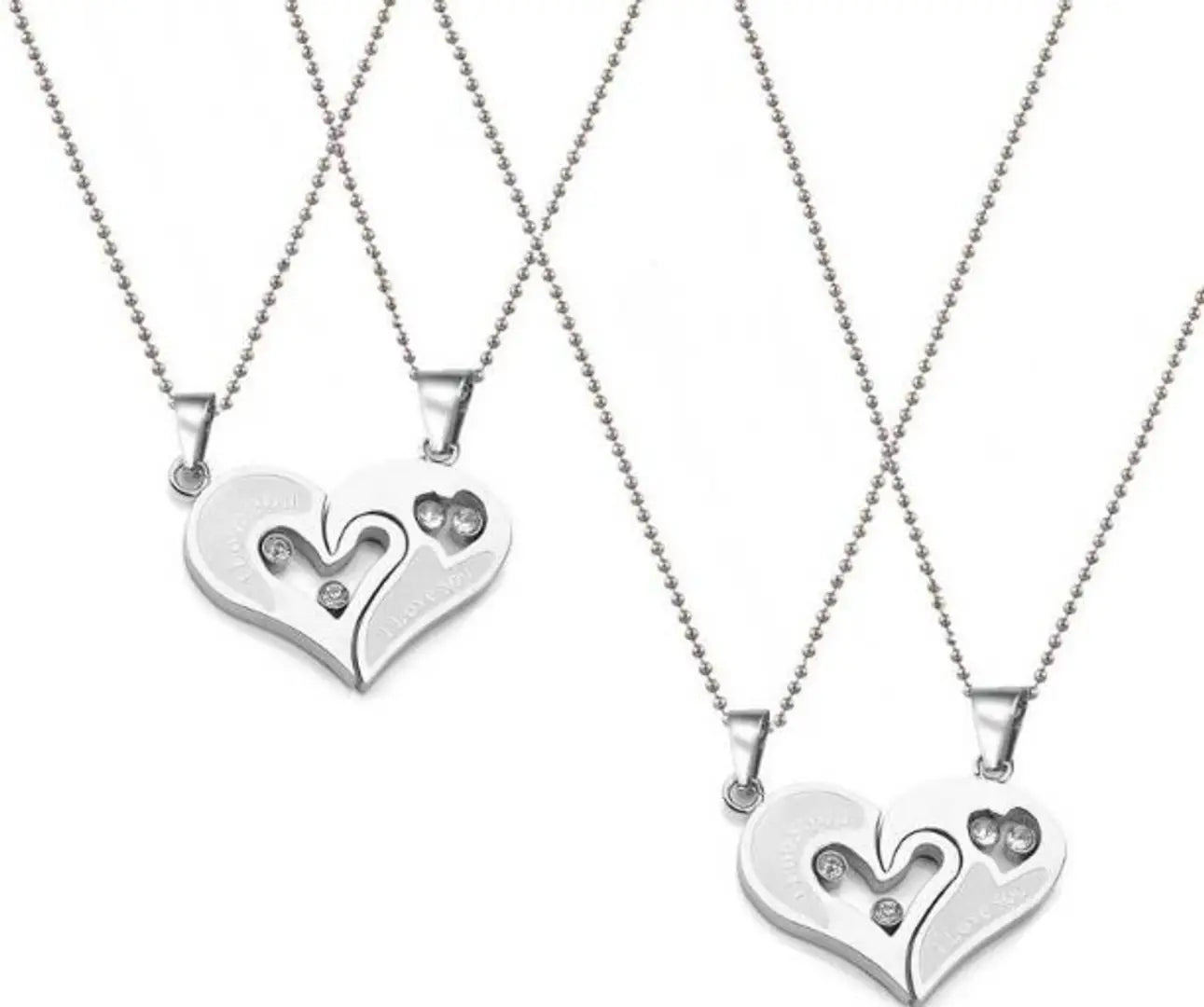 Stylish Alloy Couple Necklace Combo