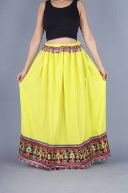 Classic Rayon Embroidered Skirts for Women