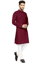 Load image into Gallery viewer, Classic Cotton Blend Solid Kurtas for Men