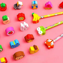 Load image into Gallery viewer, Cute Cartoon Pre-Nursery Kids School Bag Pack Of 1 With Fancy Rubber Eraser Pencil