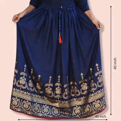 Classic Rayon Printed Skirts for Women