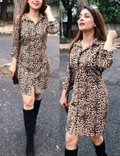 Load image into Gallery viewer, Tiger Tunic Shirt Dress