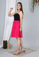 Load image into Gallery viewer, Trendy Rayon Pink Solid Mini Skirt For Women